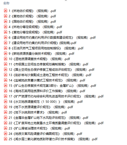《林地估价规程》等25项行业标准