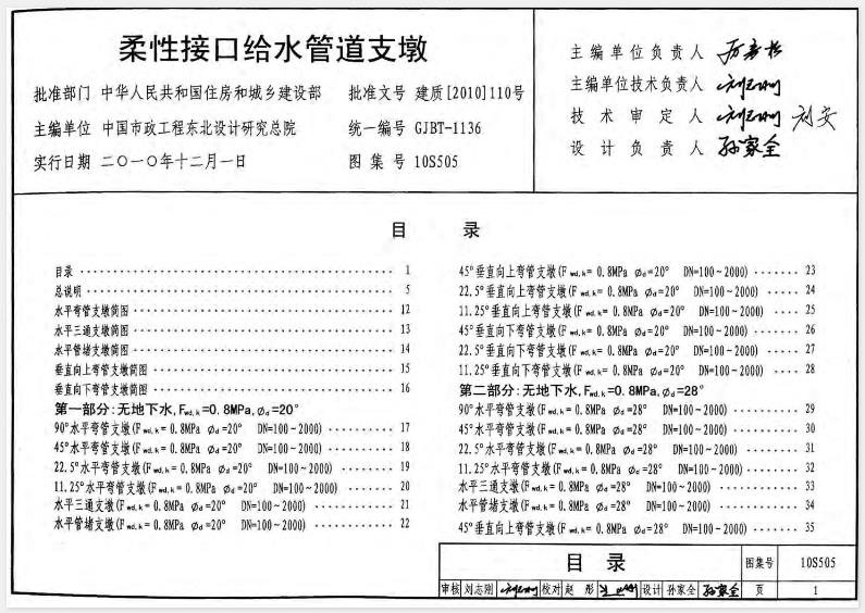 10S505 柔性接口给水管道支墩应用于哪些领域

