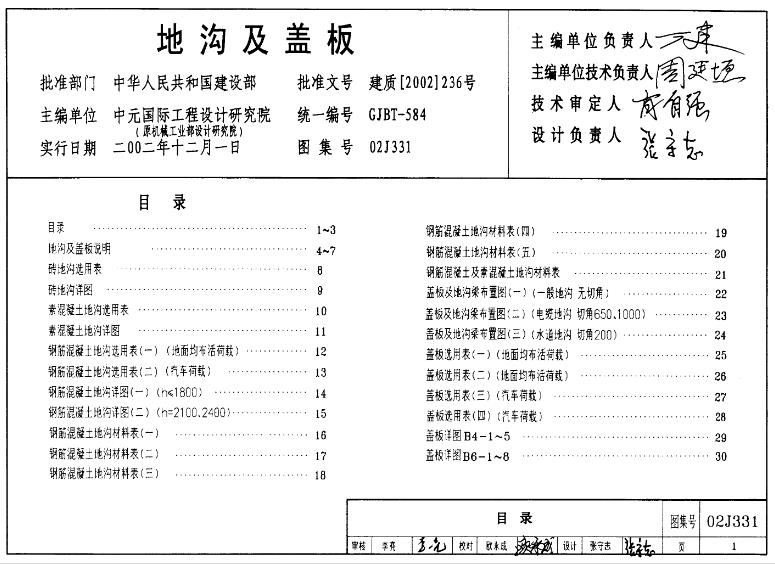 地沟及盖板（02J331 ）应用于哪些领域
