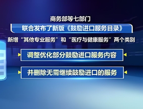 商务部服贸司负责人解读新修订的《鼓励进口服务目录》
